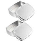 boite savon voyage aluminium lot de 2