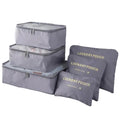 organisateur de valise set de 6 gris laundry pouch