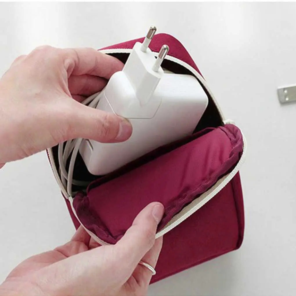 pochette rangement cables chargeur
