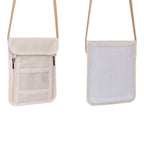 pochette tour de cou voyage femme homme beige