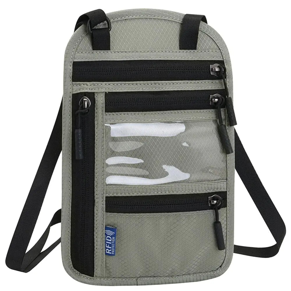 pochette tour de cou voyage billets document rfid