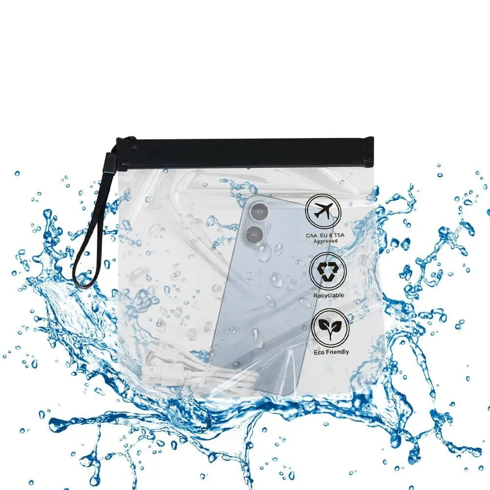 pochette etanche liquide avion transparent lot de 2