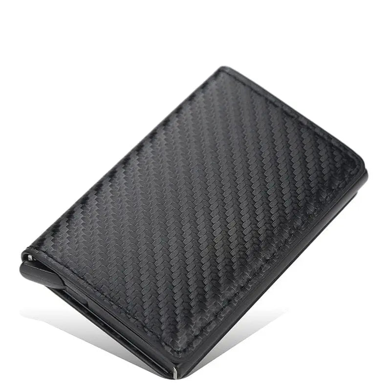 porte carte homme anti rfid motif carbone