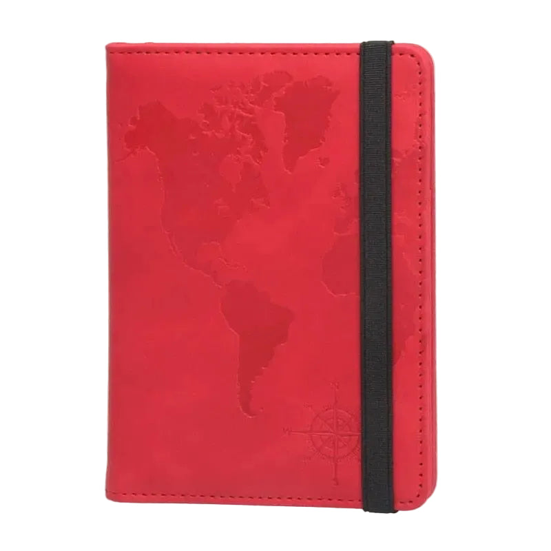 portefeuille passeport voyage carte du monde anti rfid