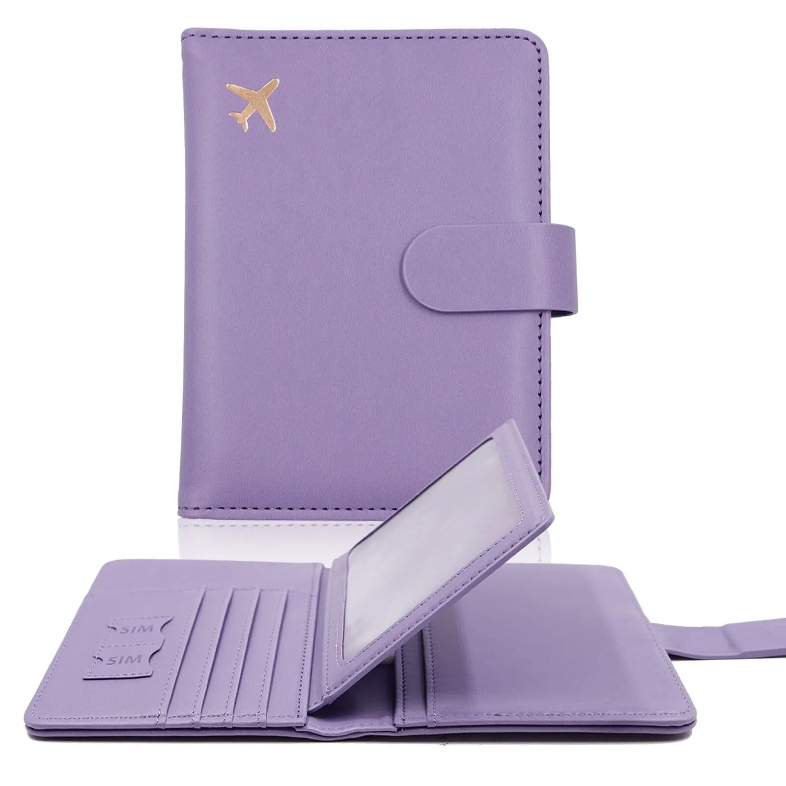 portefeuille voyage petit avion rfid violet