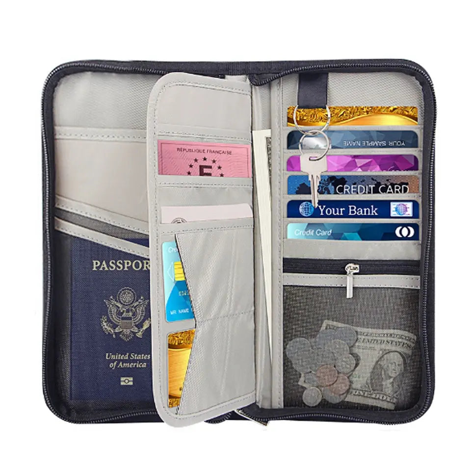 portefeuille de voyage anti rfid sécurité 