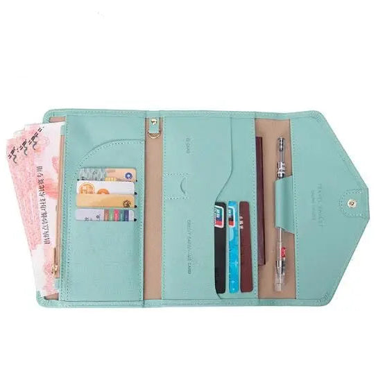 portefeuille voyage femme grande pochette anti rfid sécurité