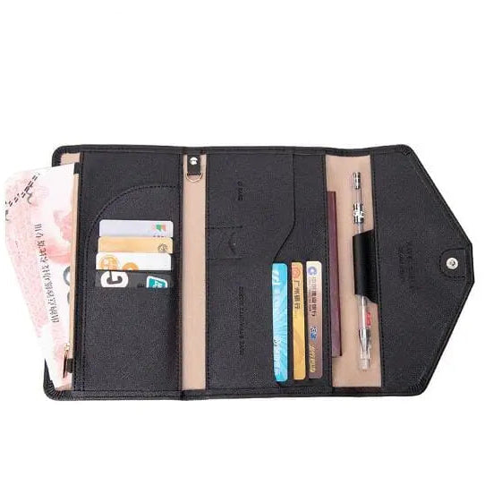 portefeuile voyage femme grande pochette anti rifd