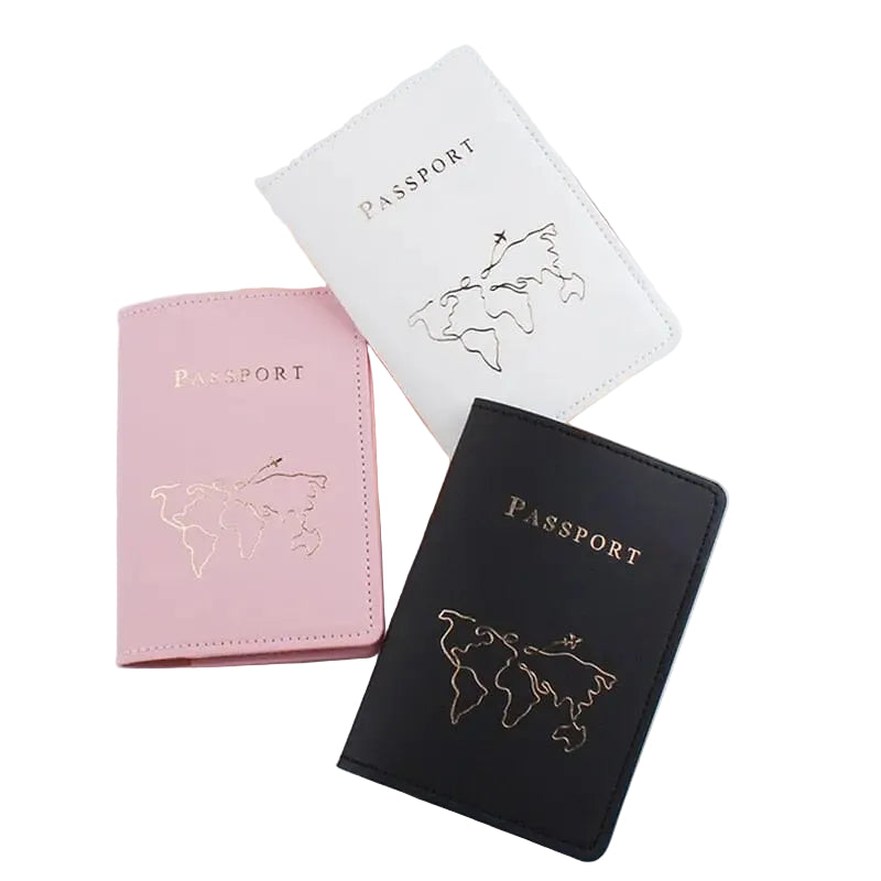 porte passeport personnalisé carte du monde minimaliste