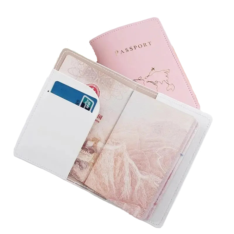 etui passeport personnalisé carte du monde minimaliste