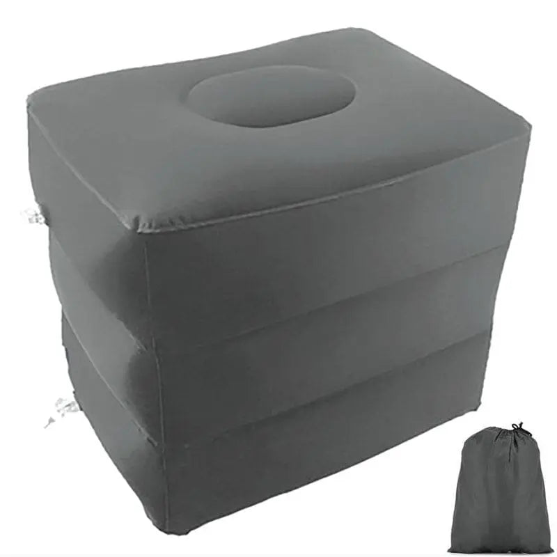 coussin repose-pied gonflable avion voiture