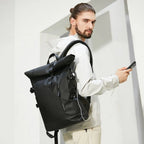 sac a dos roll top homme voyage traveler backpack