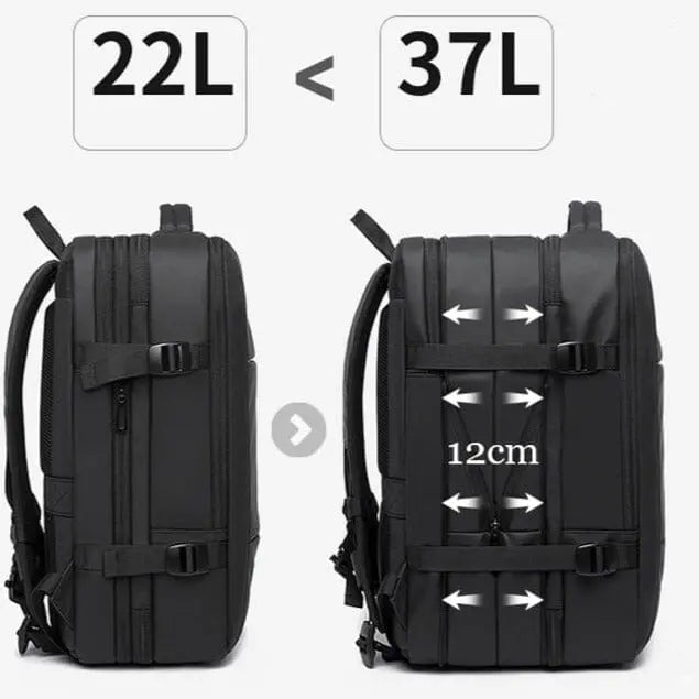 sac a dos de voyage cabine avion extensible business usb