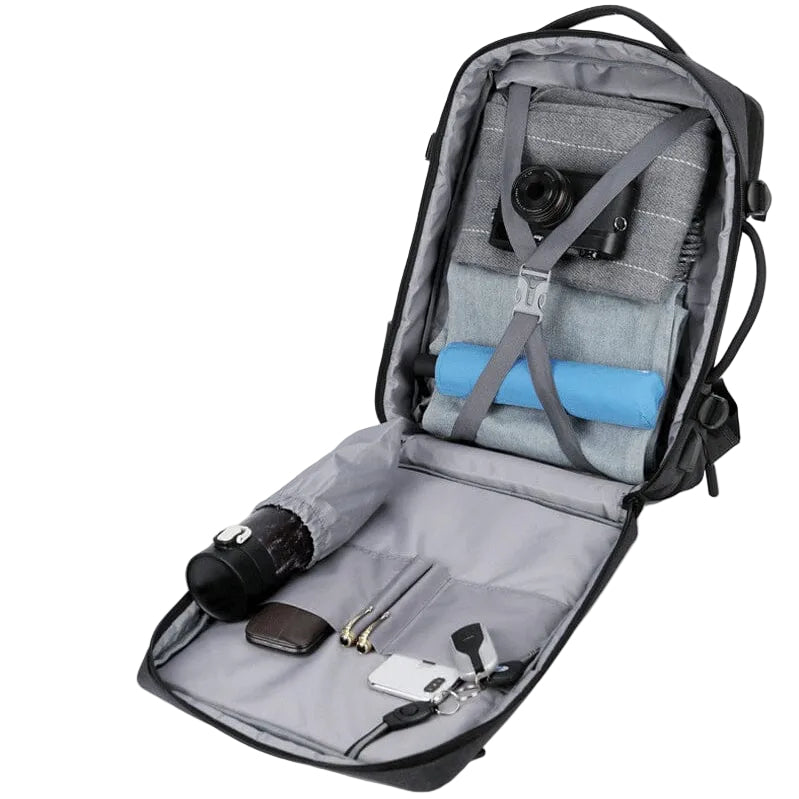 sac a dos voyage avion extensible usb