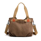 sac main voyage femme bandoulière vintage toile canvas