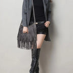 Sac Bandoulière Voyage Femme <br>Bohême à Frange Voyage Paisible