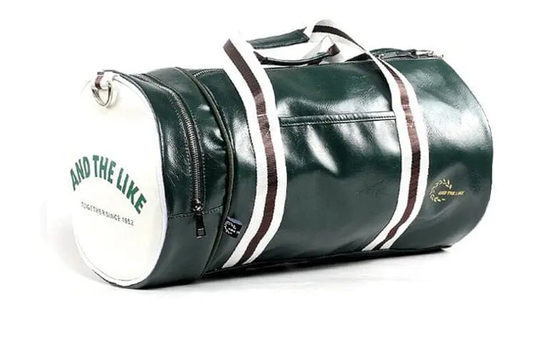 sac de sport voyage vintage bleu vert