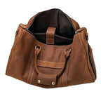 sac en cuir vieilli de voyage marron