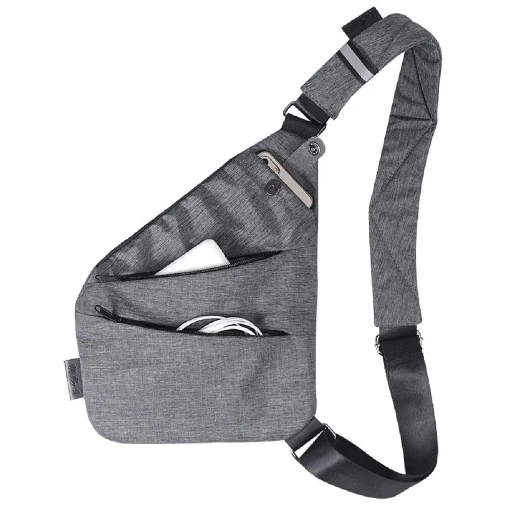 sac de poitrine antivol homme en nylon