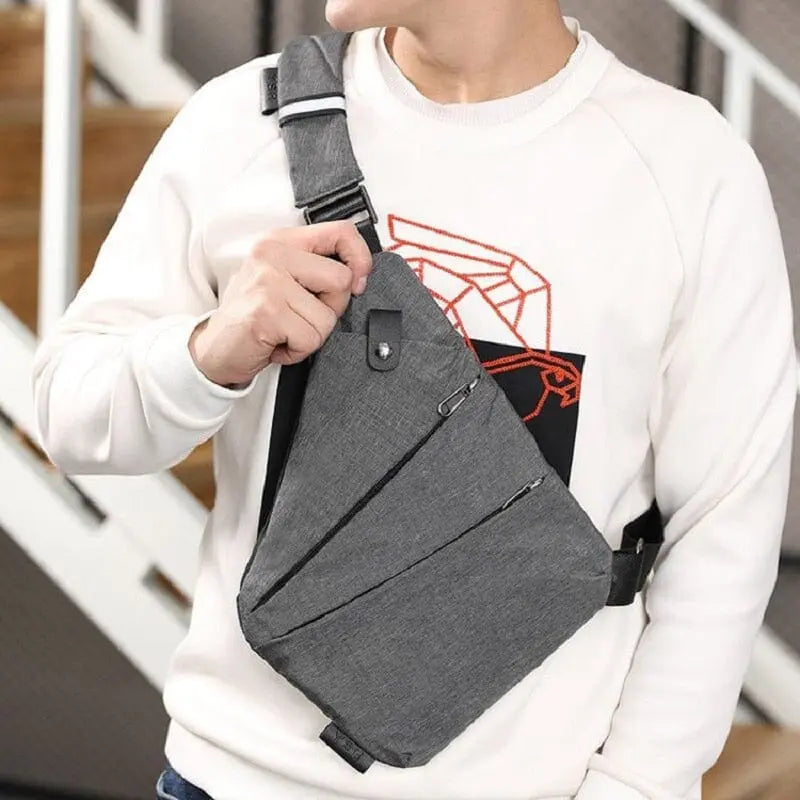 sac poitrine homme antivol en nylon