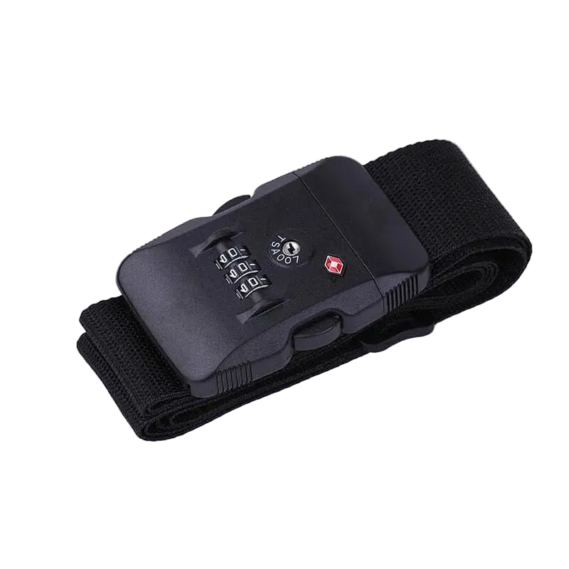 sangle valise tsa code 3 chiffres noir