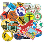 sticker valise voyages pack de 50