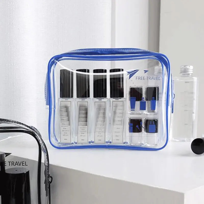 trousse avion de toilette voyage free travel transparente
