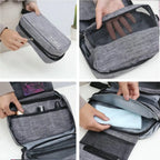 trousse de toilette grise voyage travelbasics