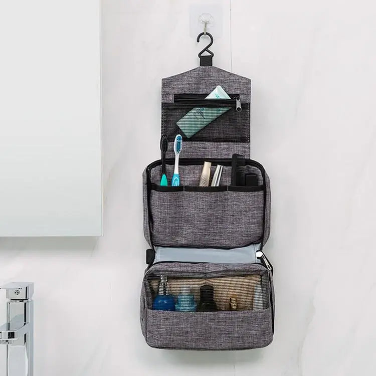 trousse de toilette de voyage grise