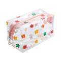trousse de toilette femme transparente fleurs